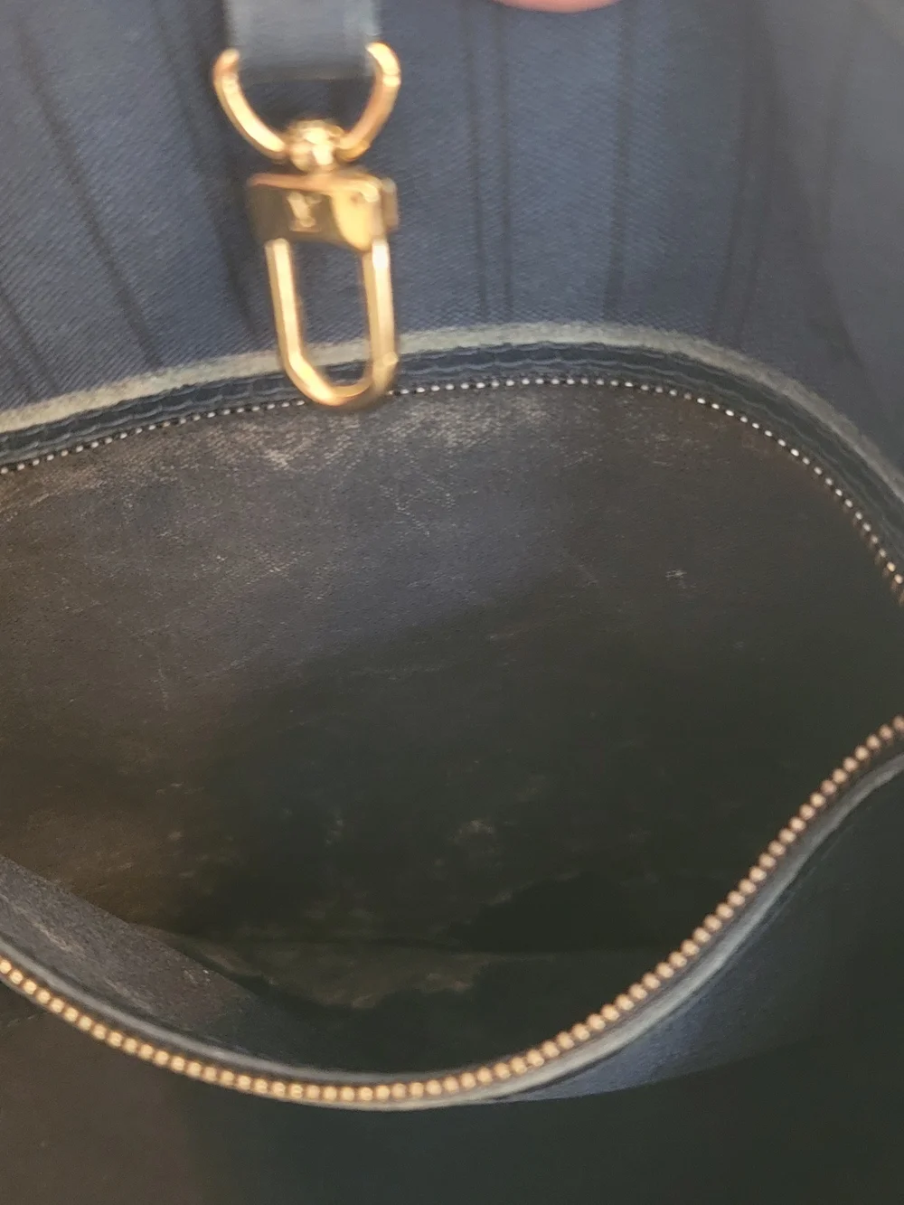 Auth Louis Vuitton M40514 Monogram Idylle Neverfull MM Tote Bag Encre LV